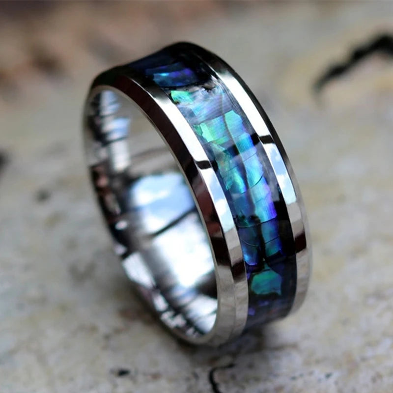 Abalone ring mens