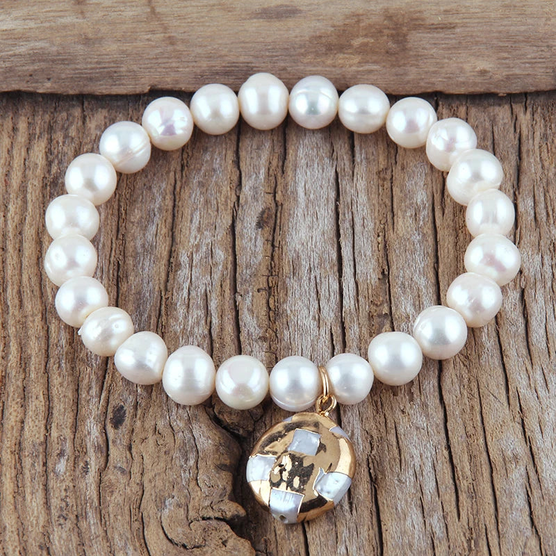 Stretch pearl bead bracelet