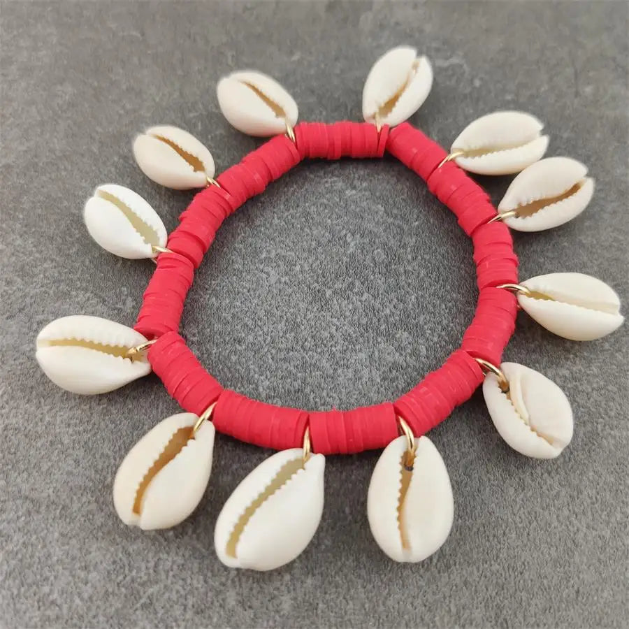 Puka Shell Bracelet with Cowries