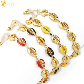 Gold Cowrie Shell Bracelet