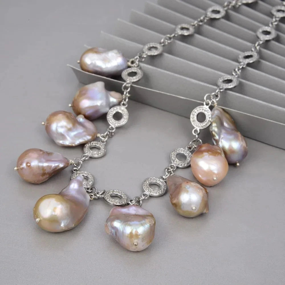 Purple Keshi Pearl Necklace