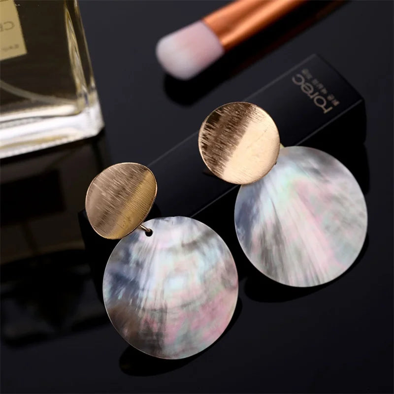 Round Shell Earrings