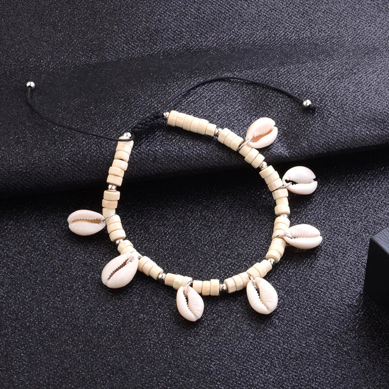 Vintage Cowrie Shell Ankle Bracelet