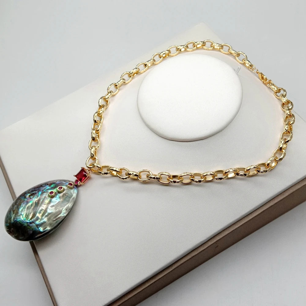 Vintage Abalone Necklace