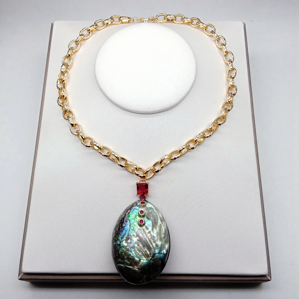 Vintage Abalone Necklace