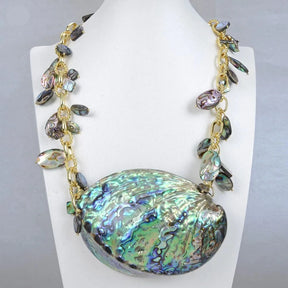 Rainbow Abalone Shell Necklace