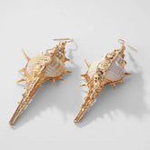 Shell and Gold Earrings