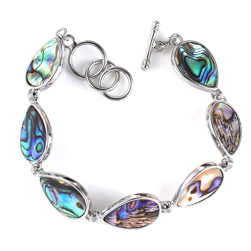 Silver Plated Abalone Bracelet