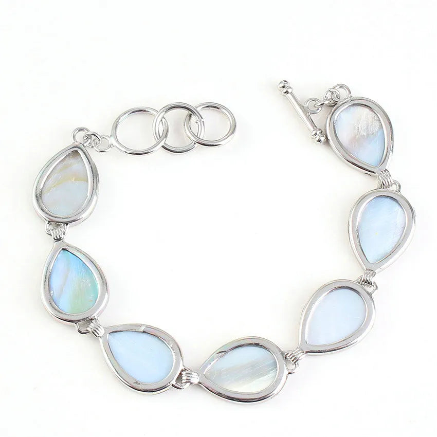 Silver Plated Abalone Bracelet