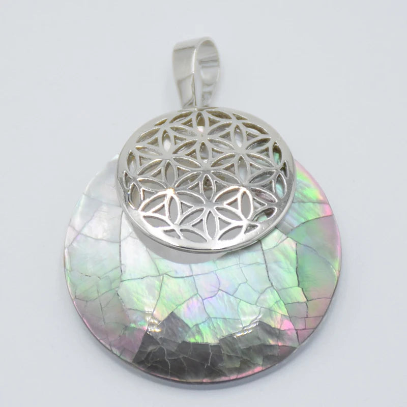 Flower of Life Shell Pendant