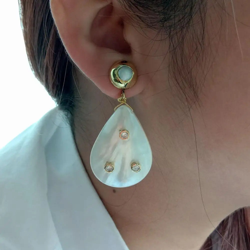 Teardrop Shell Earrings