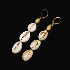 Natural Pendant Cowrie Earrings