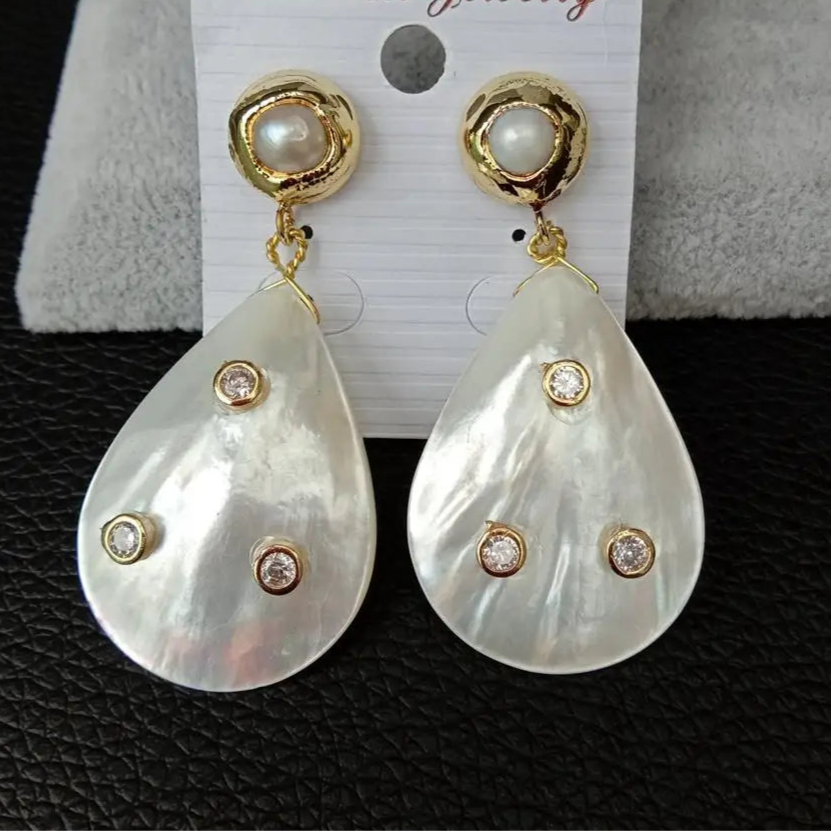 Teardrop Shell Earrings