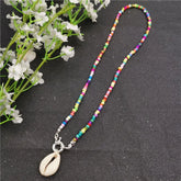 Beads and Cowrie Shell Necklace