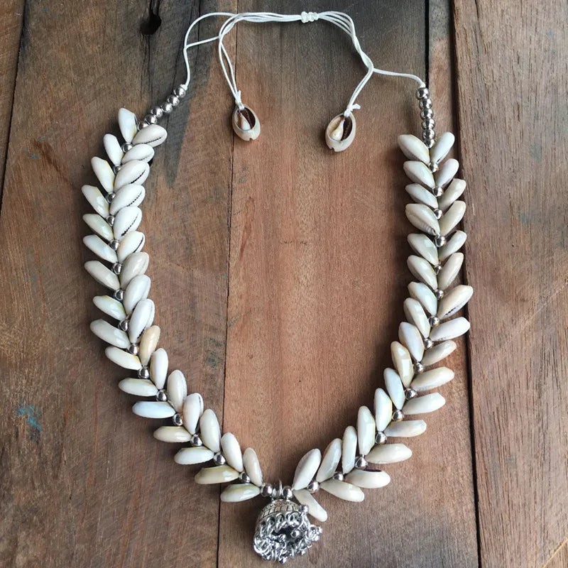 African Cowrie Shell Necklace