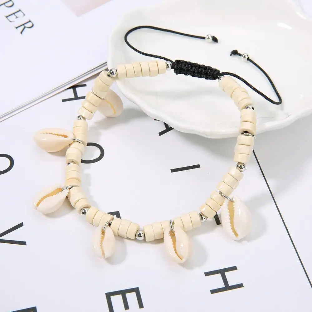 Vintage Cowrie Shell Ankle Bracelet