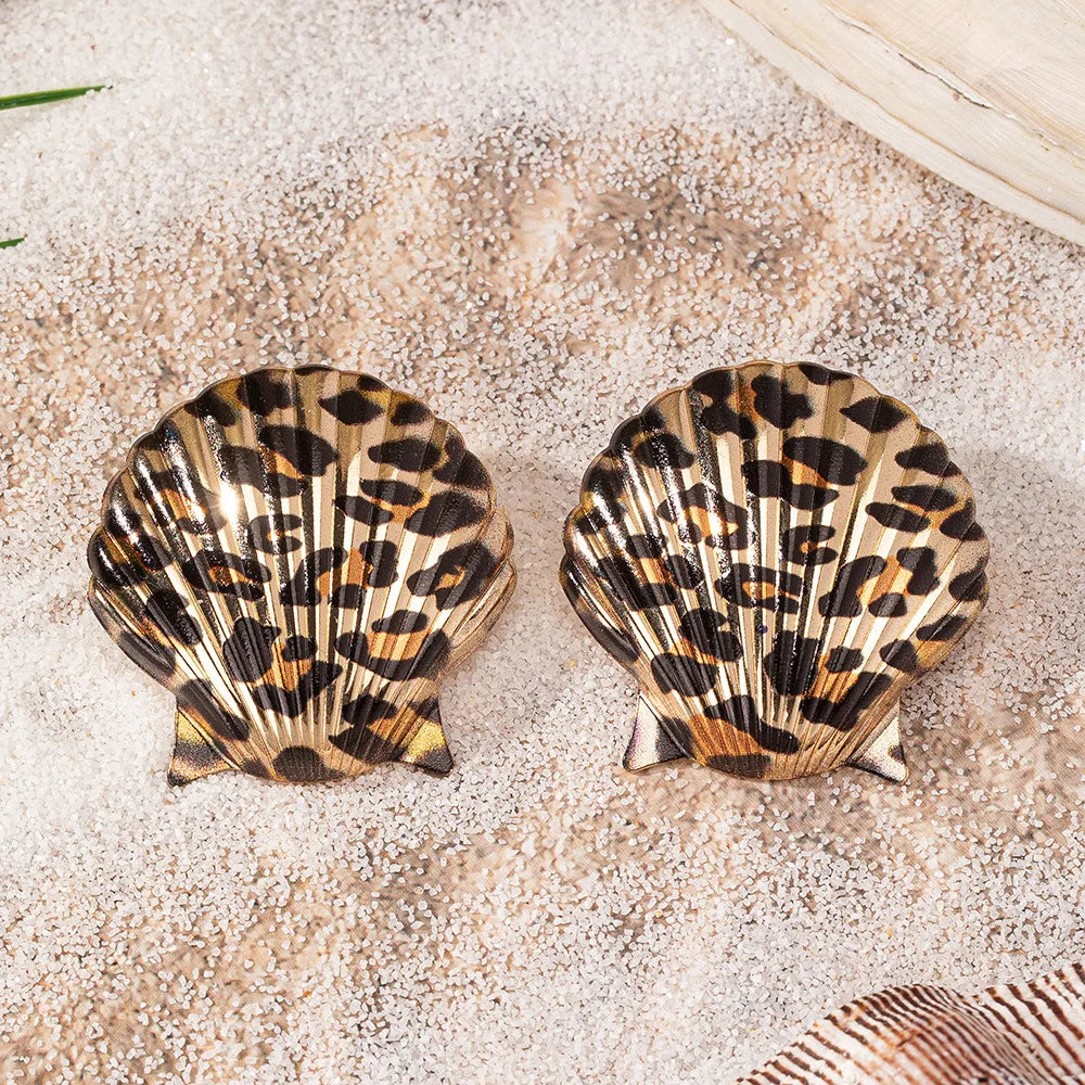 Leopard Shell Earrings