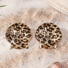 Leopard Shell Earrings