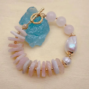 Quartz and Pearl Bracelet