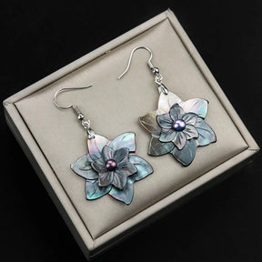 Mother-of-Pearl Flower Shape Earrings