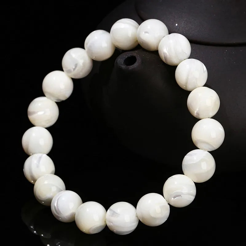 White Shell Stretch Bracelet