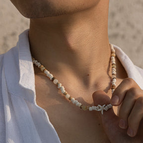 White Surfer Necklace