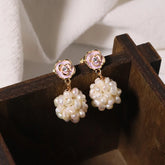 Flower Earrings With Pearl