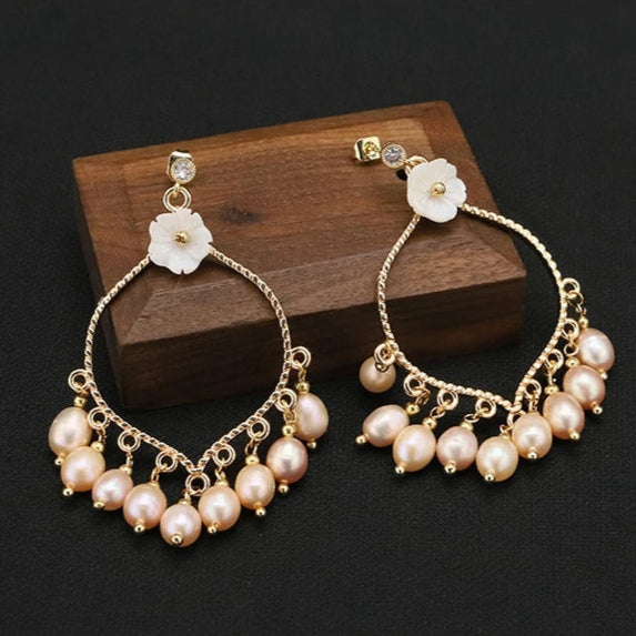 Pink Freshwater Pearl Earrings