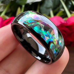 Mens Abalone Ring