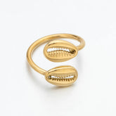 Stainless Steel Cowrie Ring