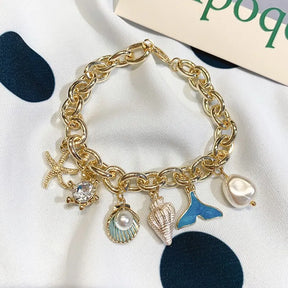 Ocean Shell Charm Bracelet