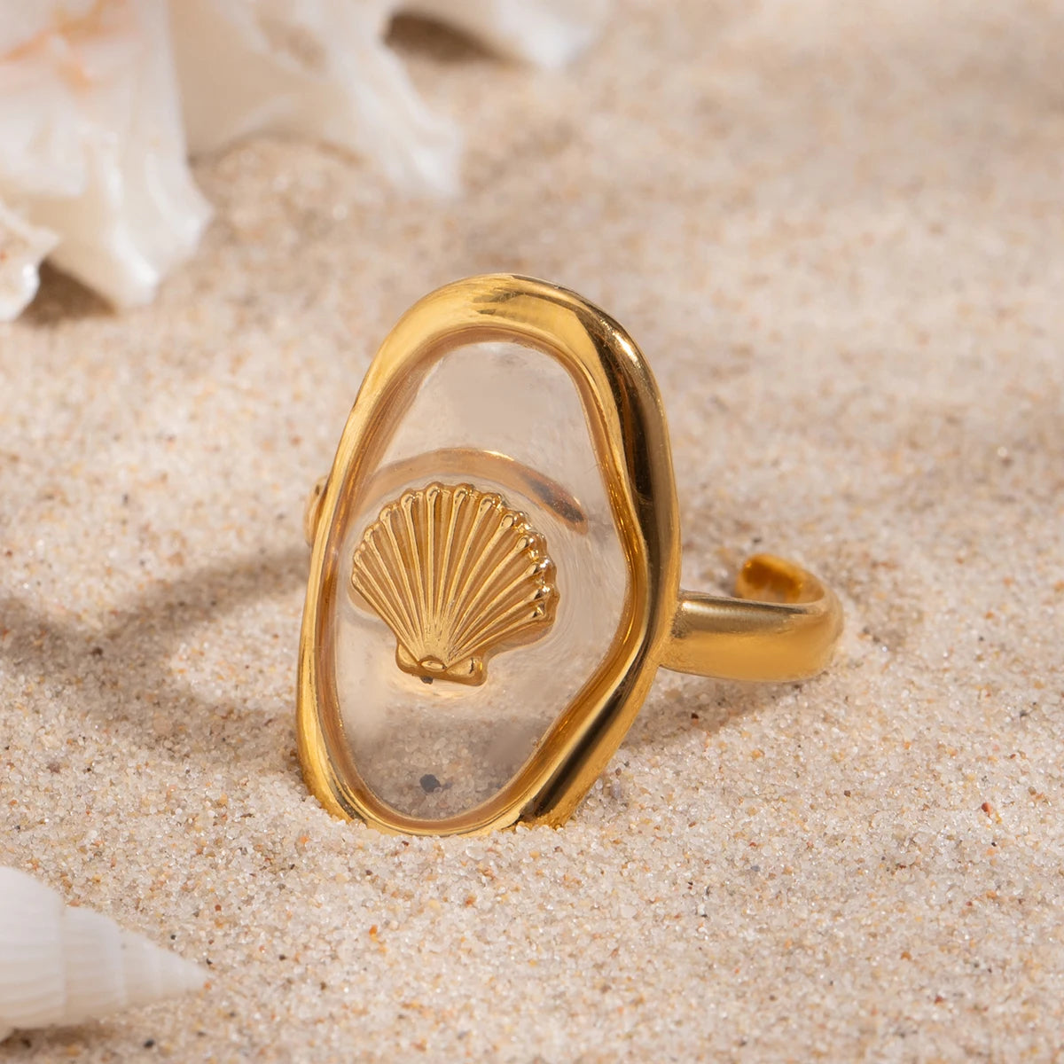 Gold Scallop Ring