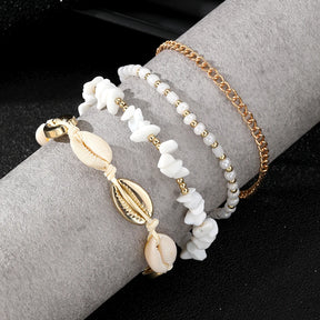 Puka Shell Anklet Set