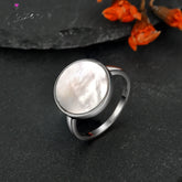 925 Sterling Silver Mother of Pearl Ring