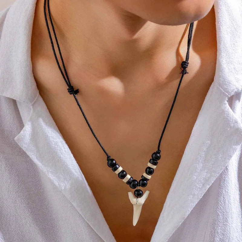 Mens Shark Tooth Necklace