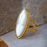 Mother of Pearl Gold Ring