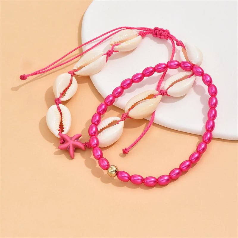 Pink Shell Anklet