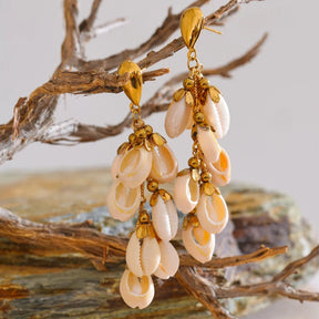 Cowrie Shell Dangle Earrings