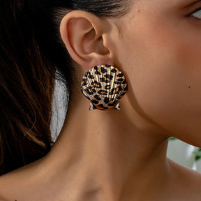 Leopard Shell Earrings