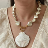 Large Shell Pendant Necklace