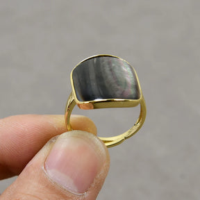 Black Mother Of Pearl Ring