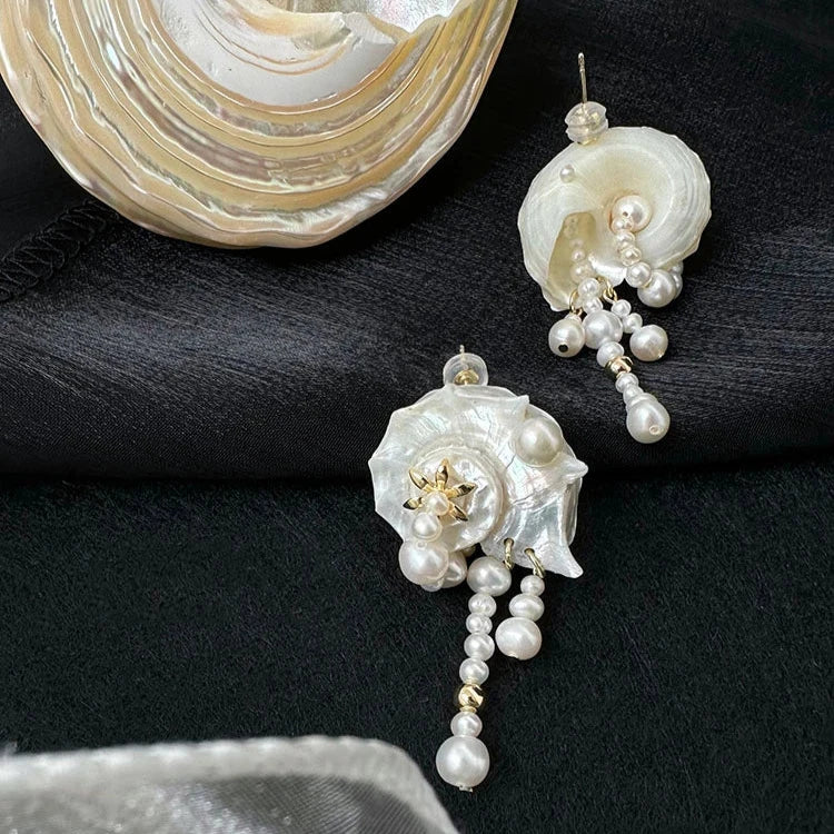 Natural Conch Earrings