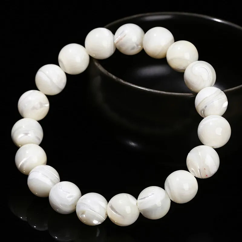 White Shell Stretch Bracelet