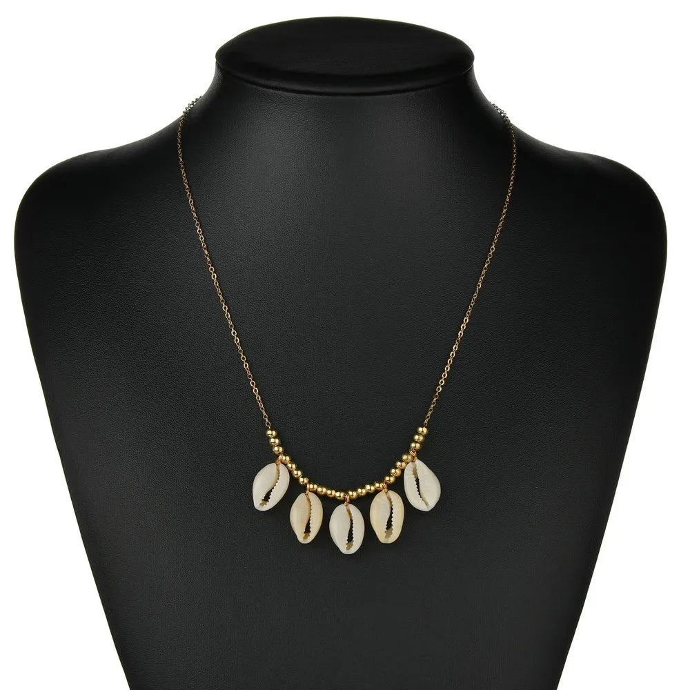 Cowrie Shell Pendant Necklace