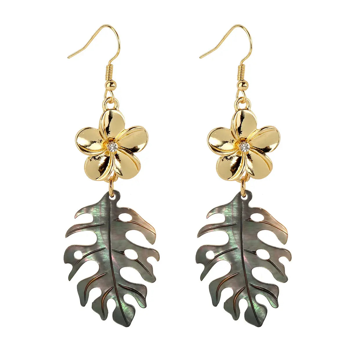 Hawaiian Leaf Shell Earrings