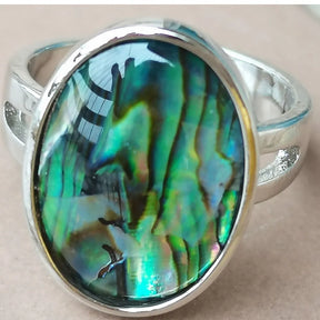 Heart-Shaped Abalone Shell Ring