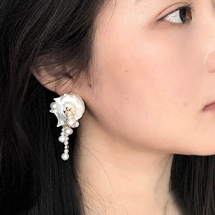 Natural Conch Earrings