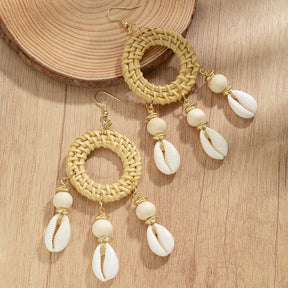 Boho Cowrie Shell Earrings