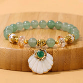 Stones and Shell Charm Bracelet