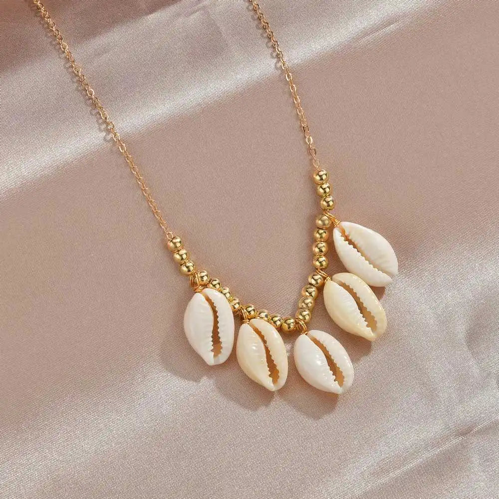 Cowrie Shell Pendant Necklace